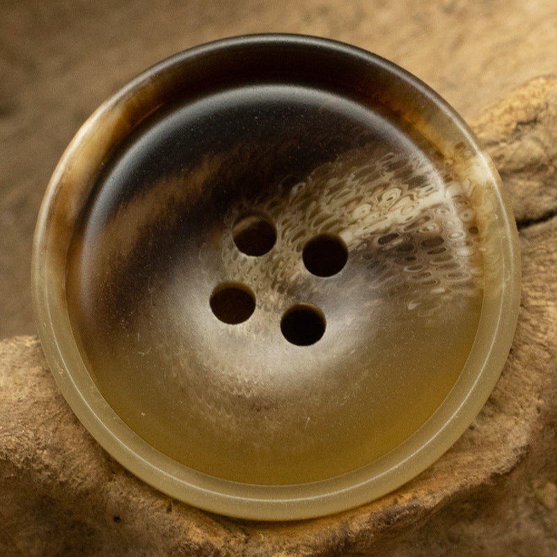 Round Resin Buttons Imitating Horn 20pcs - Lots of Buttons