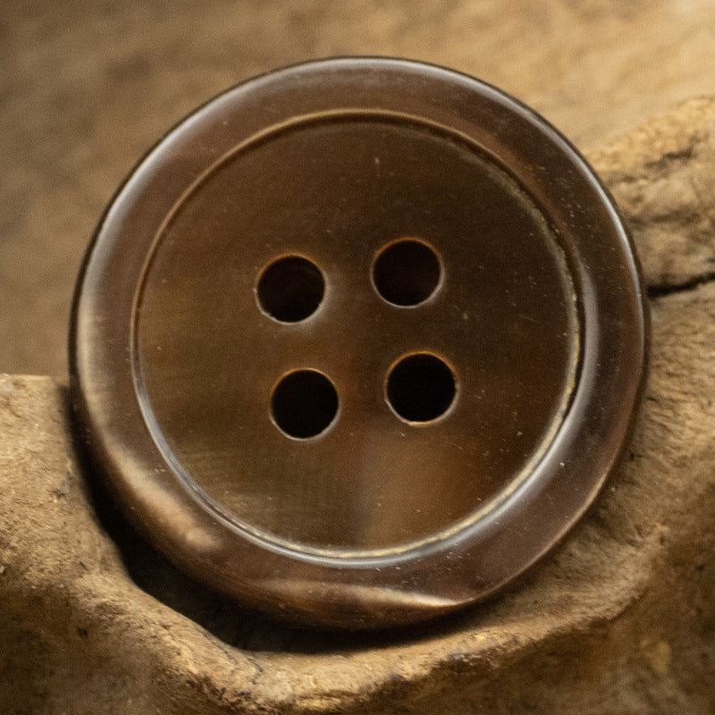Natural Shell Buttons for High-End Custom Shirts - 6pcs - Lots of Buttons