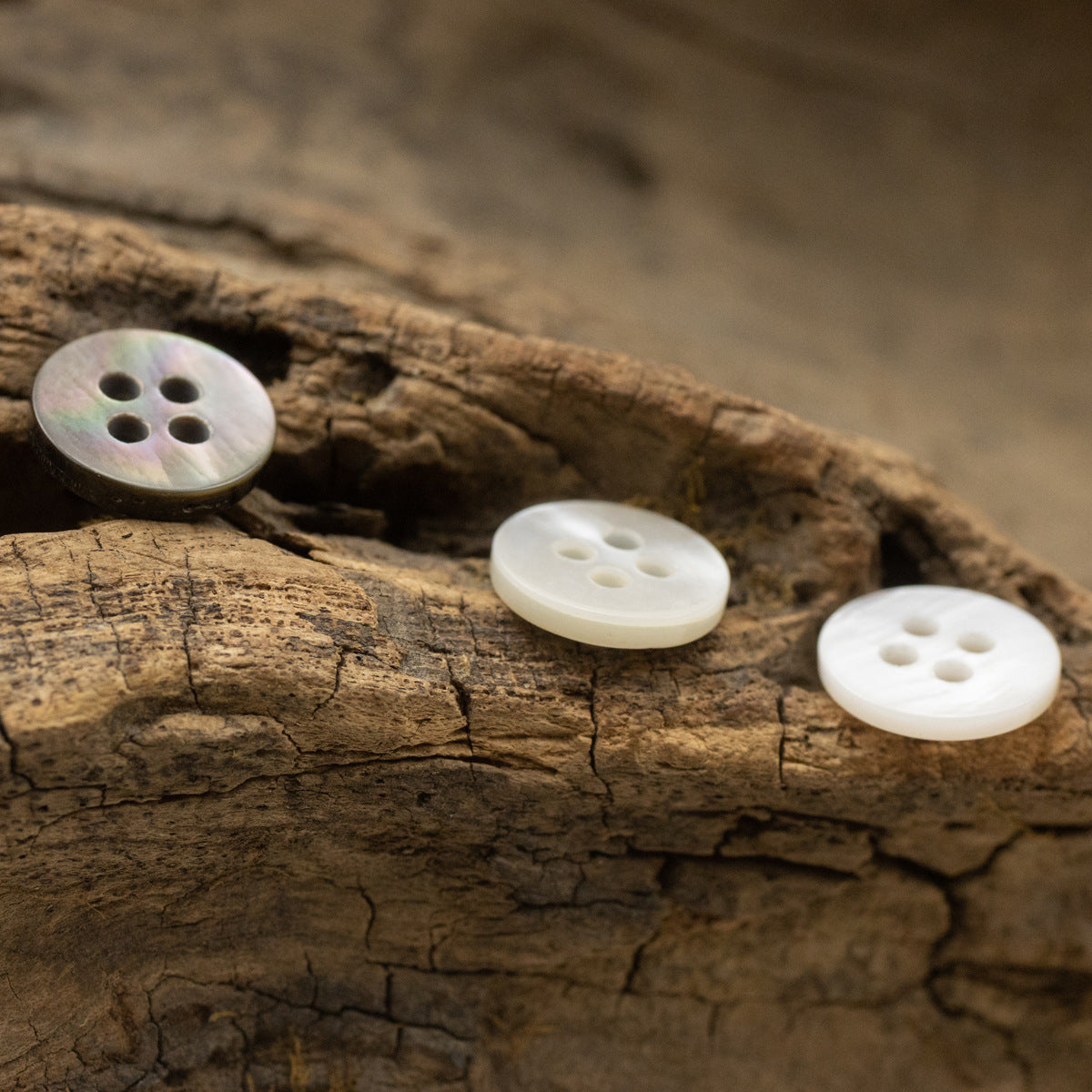 10/11.5mm Double Flat Natural Pearl Shell Buttons for Polo Dresses 10pcs - Lots of Buttons