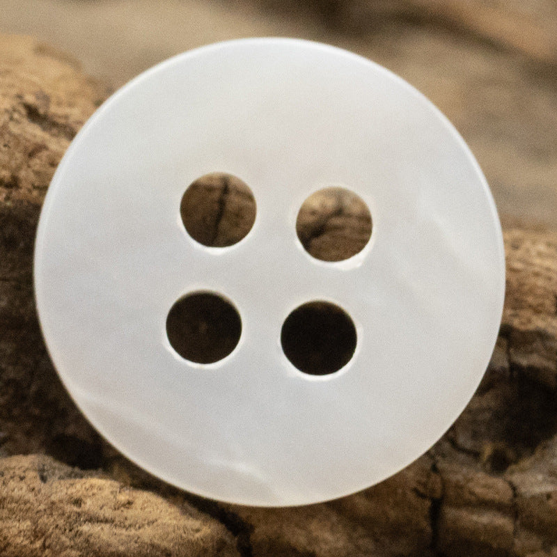 10/11.5mm Double Flat Natural Pearl Shell Buttons for Polo Dresses 10pcs - Lots of Buttons