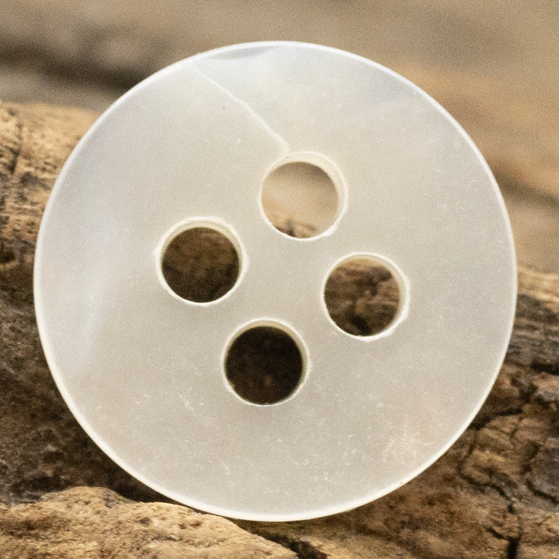 10/11.5mm Double Flat Natural Pearl Shell Buttons for Polo Dresses 10pcs - Lots of Buttons