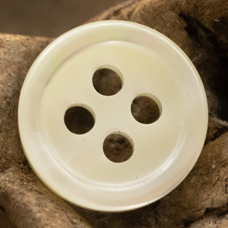 Beige Shell Buttons for Retro Silk Shirts Dresses 10pcs - Lots of Buttons
