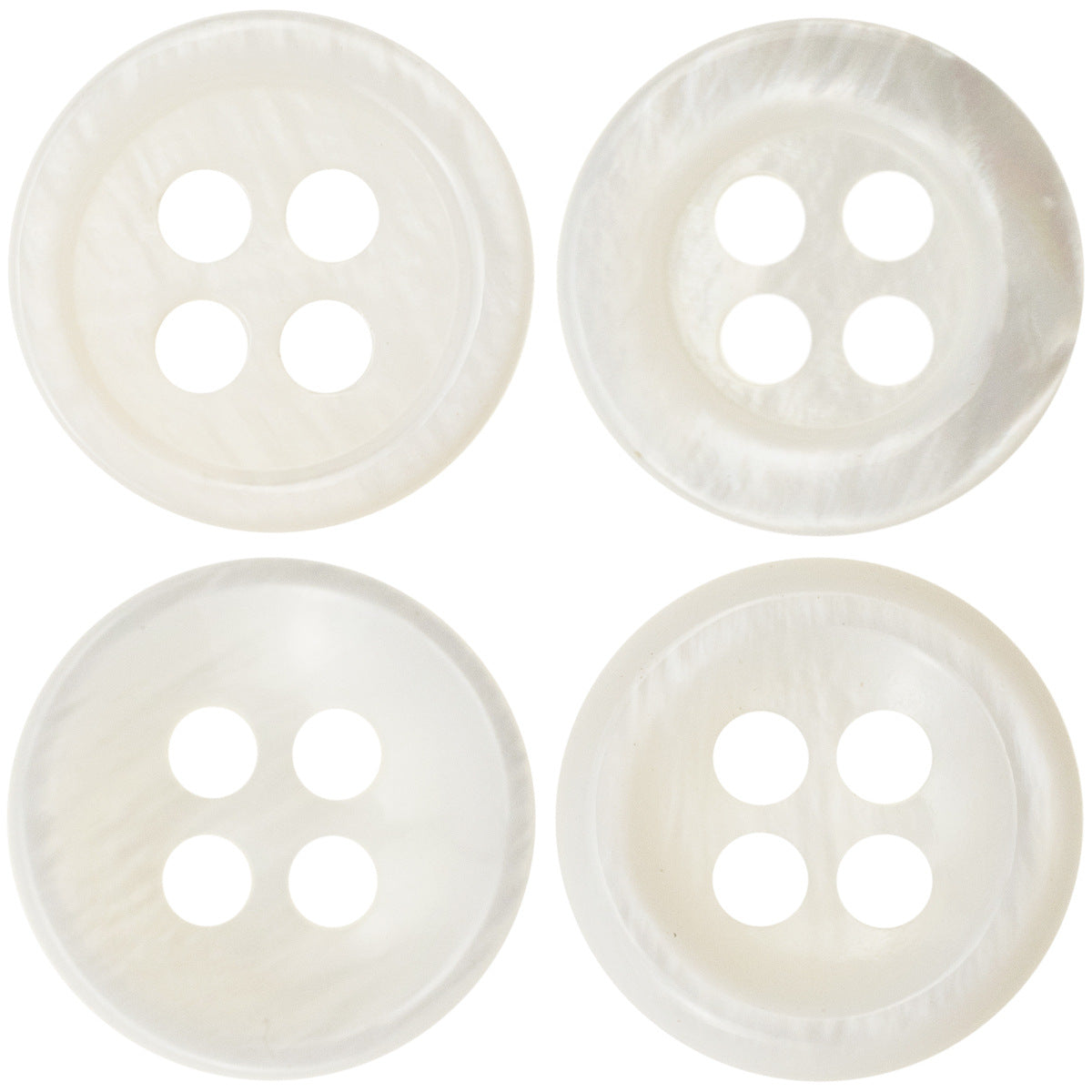 11.5mm Thick White Shell Buttons for Hepburn Elegant Dresses 24 Pack - Lots of Buttons
