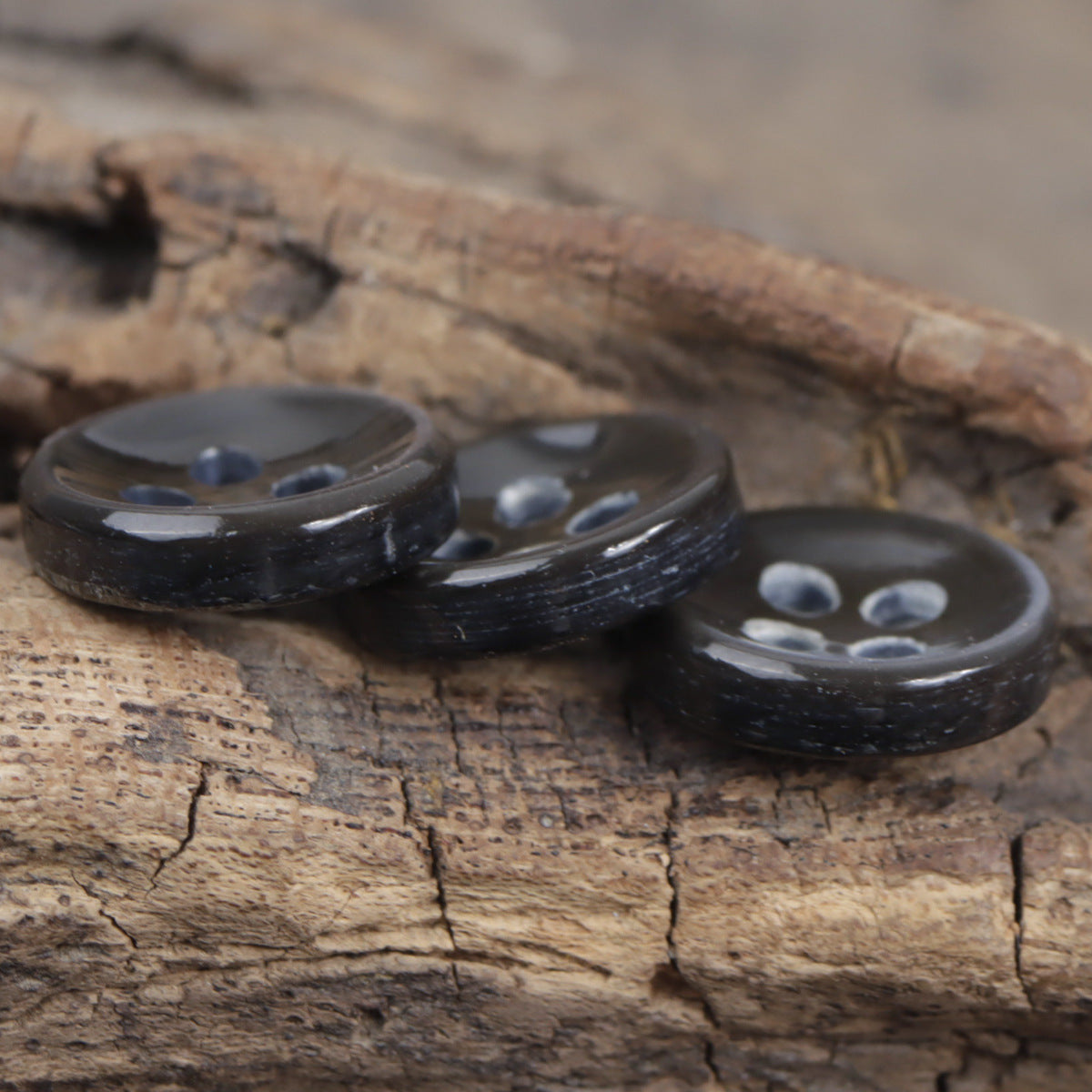 11.5mm Thickened Dark Blue Shell Buttons for Men's Luxury Silk Shirts 10pcs - Lots of Buttons