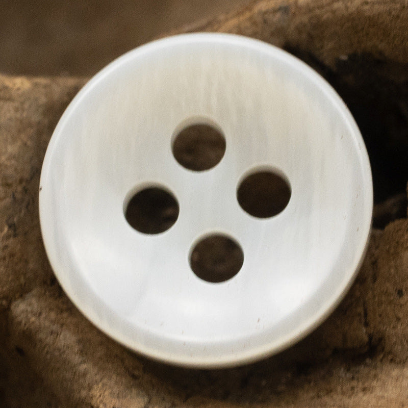 11.5mm Thick White Shell Buttons for Hepburn Elegant Dresses 24 Pack - Lots of Buttons