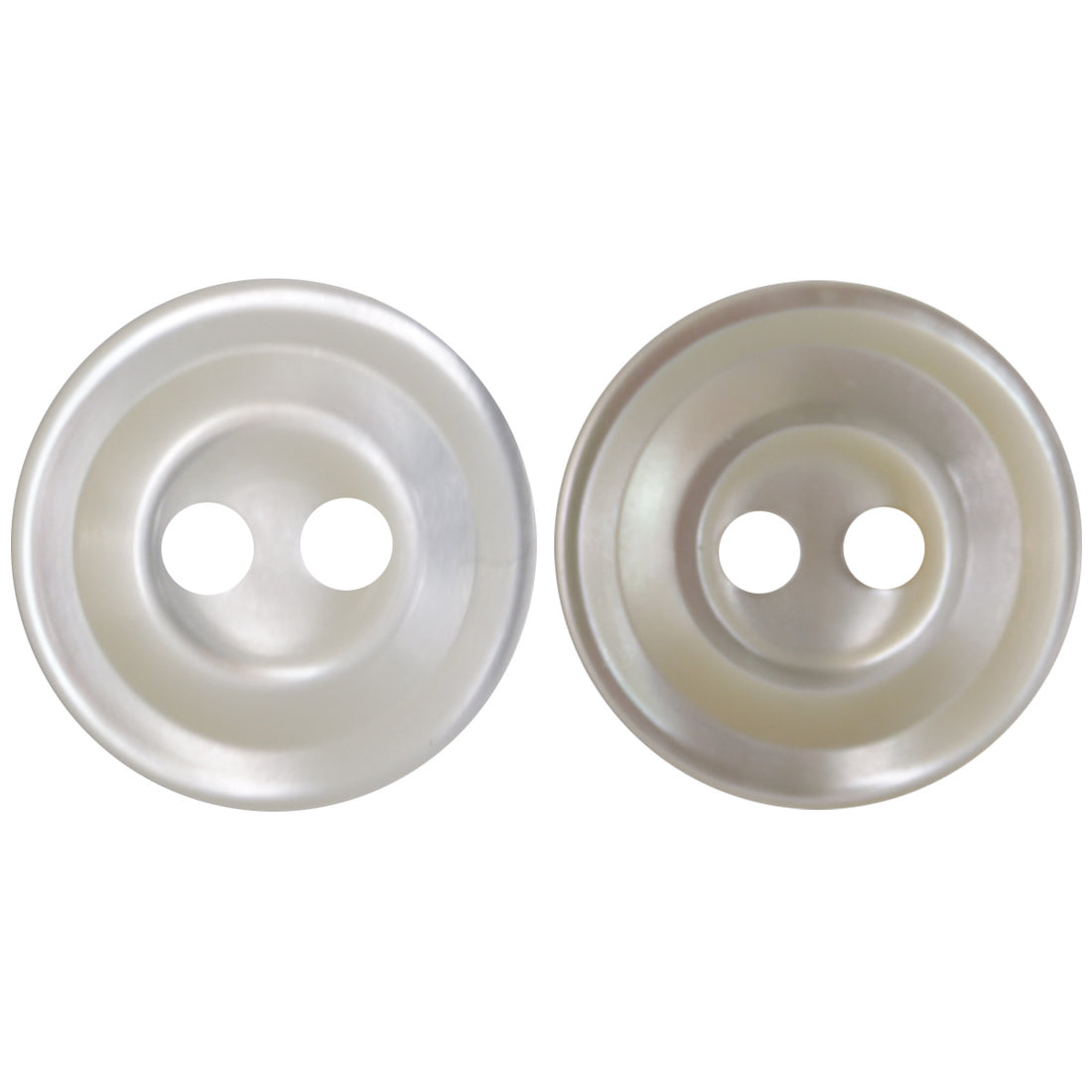 2 Hole Natural Beige Shell Buttons for Luxury Silk Shirts 20 Pack - Lots of Buttons