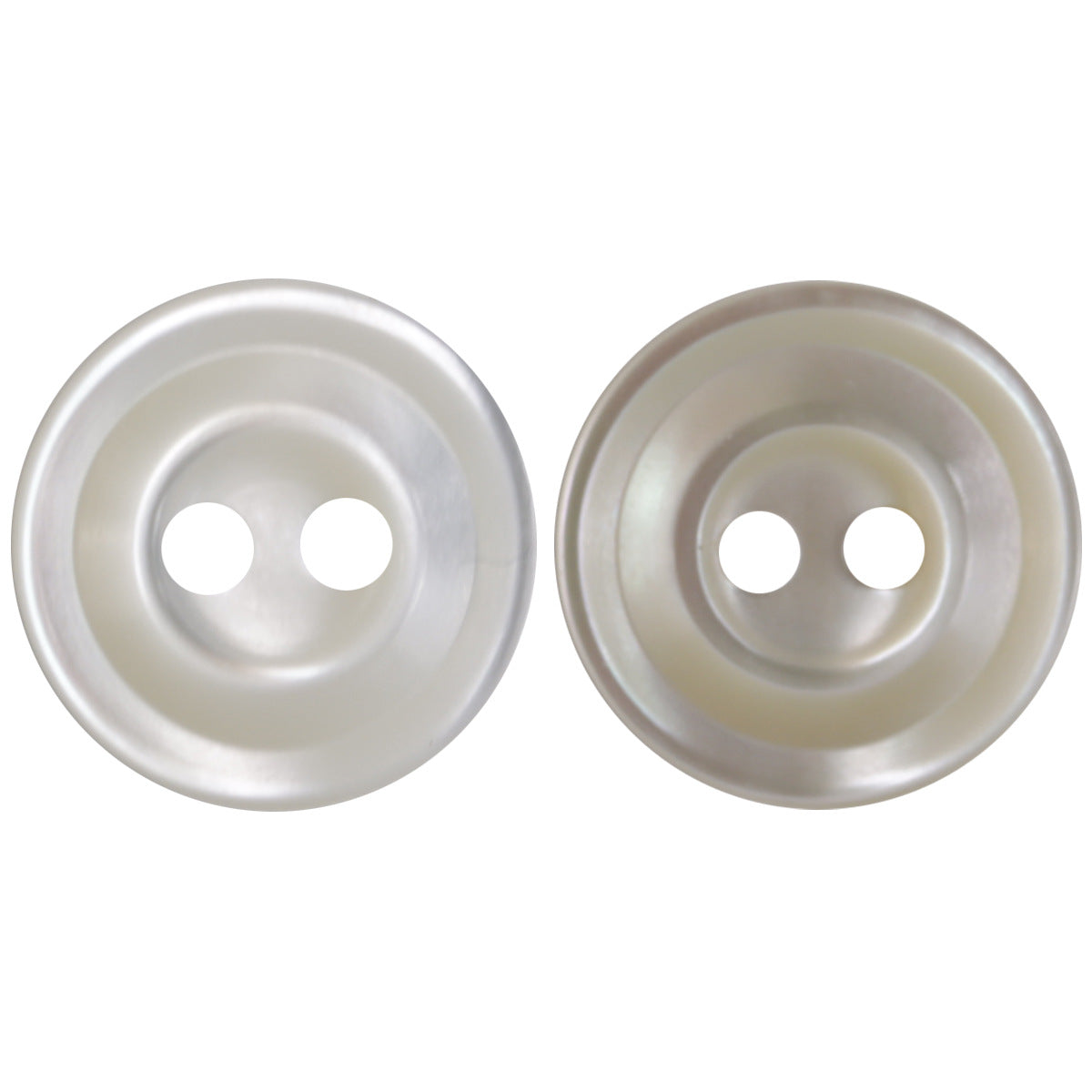 2 Hole Natural Beige Shell Buttons for Luxury Silk Shirts 20 Pack - Lots of Buttons