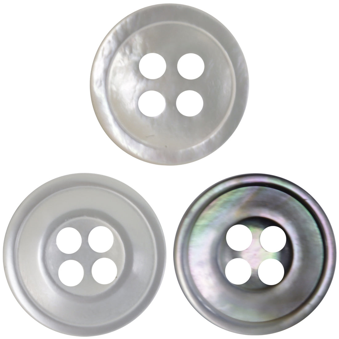11.5mm Round Natural Colorful White Shell Buttons Bracelet Making 10pcs - Lots of Buttons