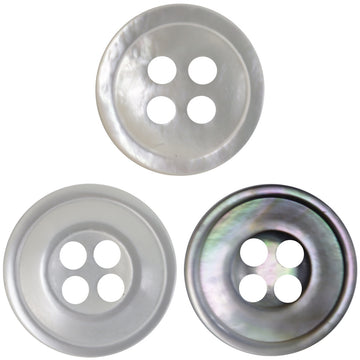 11.5mm Round Natural Colorful White Shell Buttons Bracelet Making 10pcs - Lots of Buttons