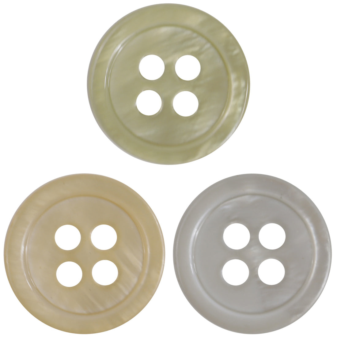 15mm Gray Khaki Turquoise Natural Shell Buttons for Cardigans 30 Pack - Lots of Buttons