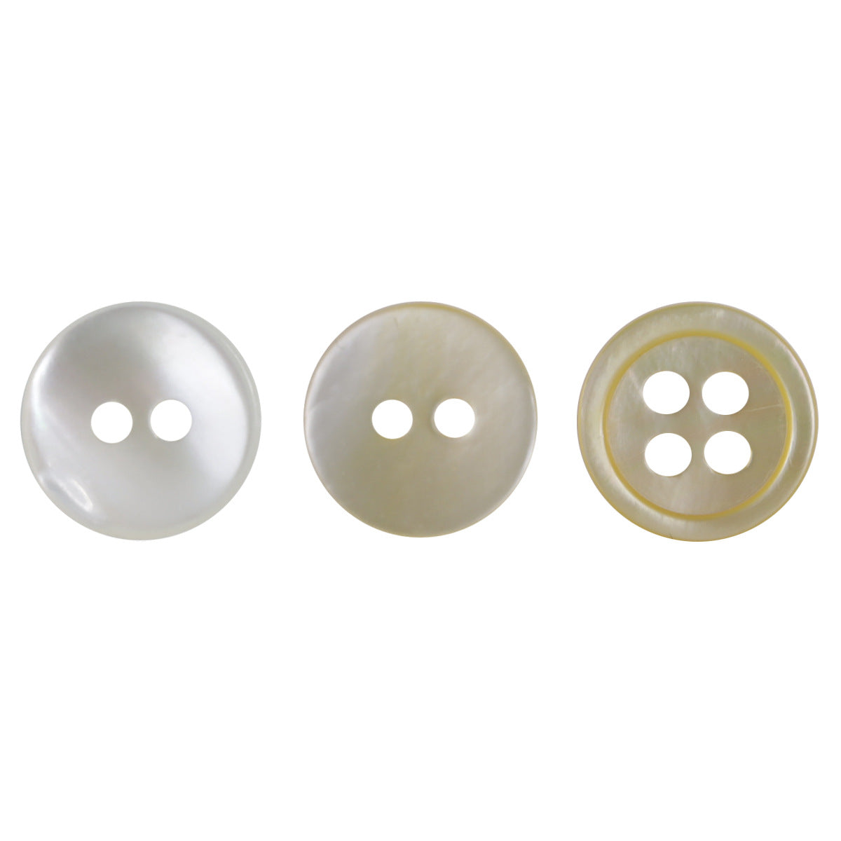 11mm Off-White Real Shell Buttons for DIY Jewelry Bracelets 30 Pack - Lots of Buttons