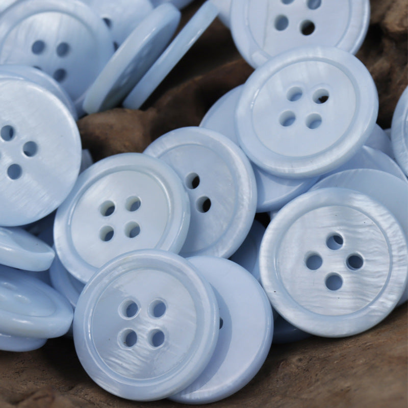 Candy-Colored Round Natural Shell Buttons for Clothes DIY Craft 10 Pack - Lots of Buttons