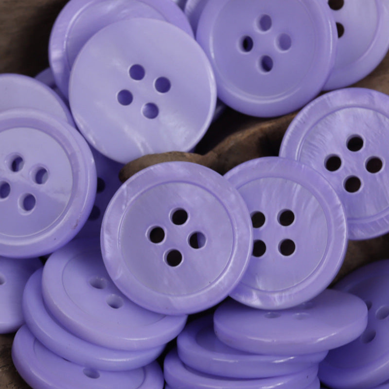 Candy-Colored Round Natural Shell Buttons for Clothes DIY Craft 10 Pack - Lots of Buttons