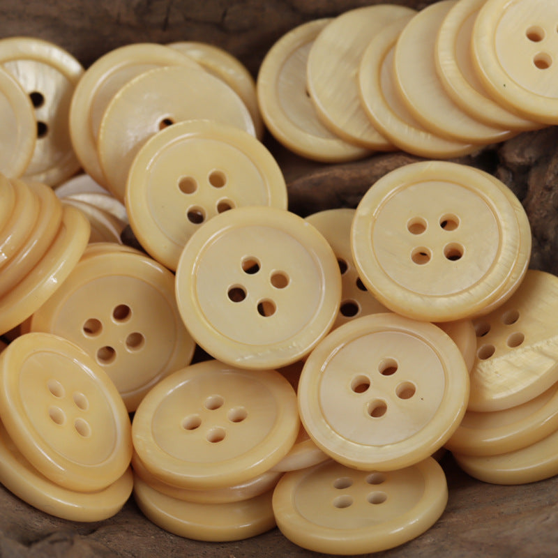 Candy-Colored Round Natural Shell Buttons for Clothes DIY Craft 10 Pack - Lots of Buttons