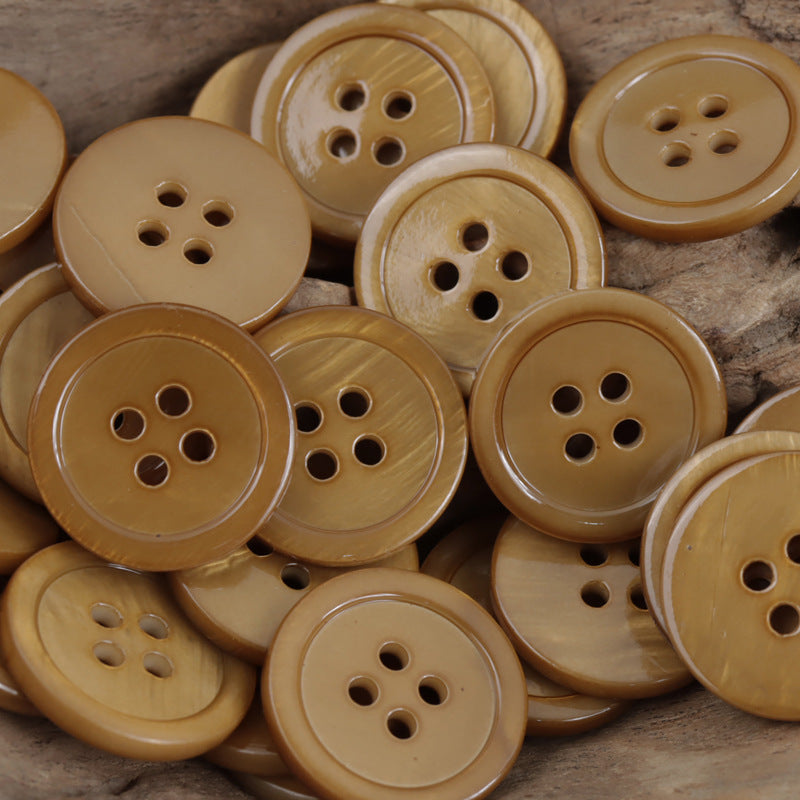 Candy-Colored Round Natural Shell Buttons for Clothes DIY Craft 10 Pack - Lots of Buttons