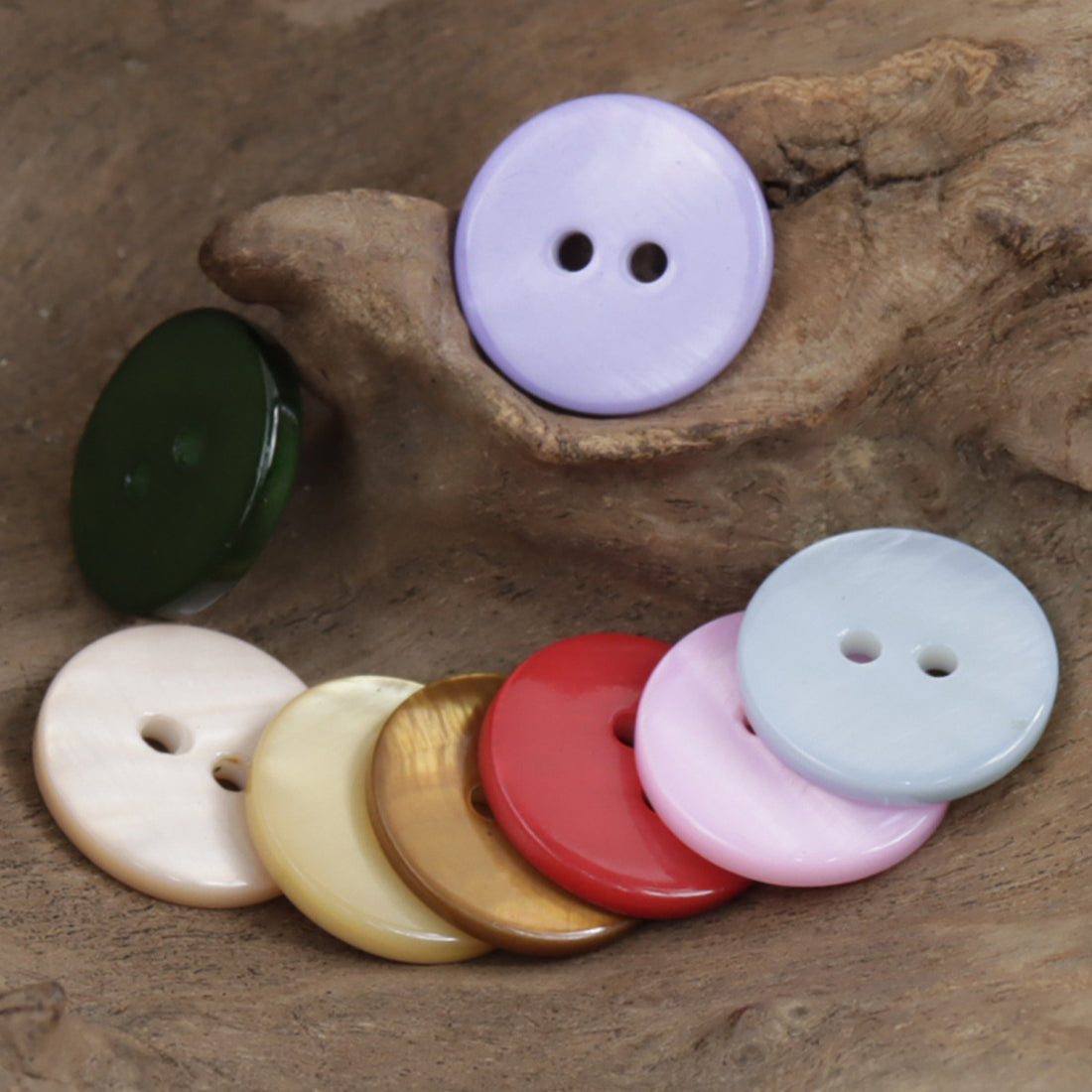 Dual Flat Two-Hole Shell Buttons for DIY Bracelets,10PCS - Lots of Buttons