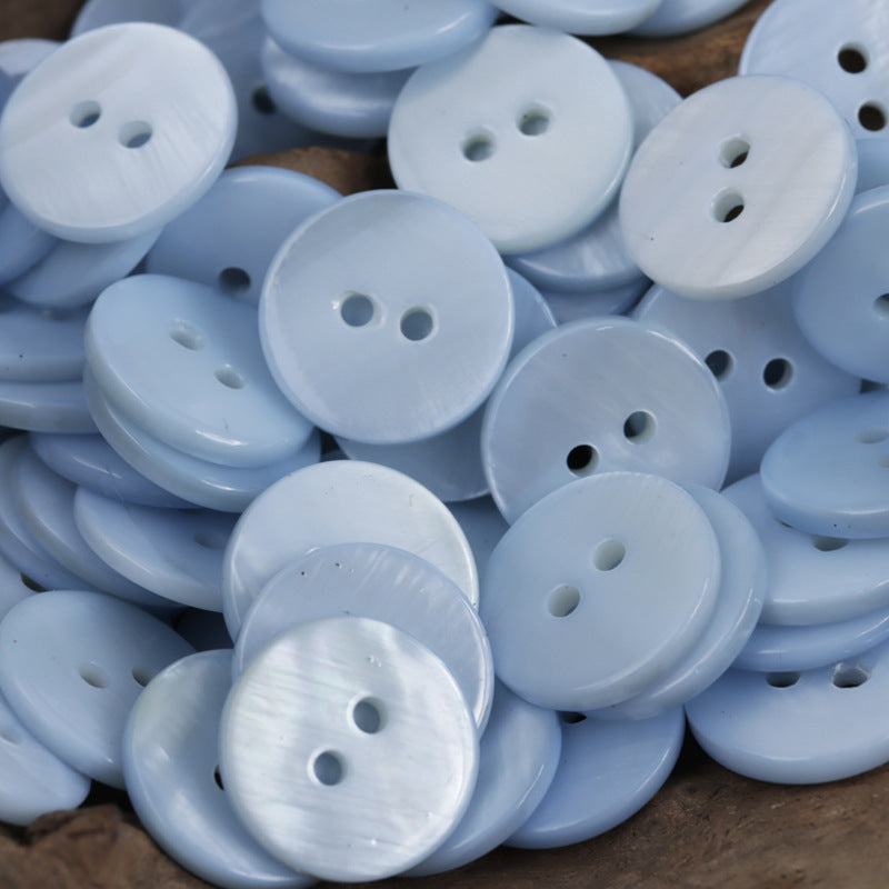 Dual Flat Two-Hole Shell Buttons for DIY Bracelets,10PCS - Lots of Buttons
