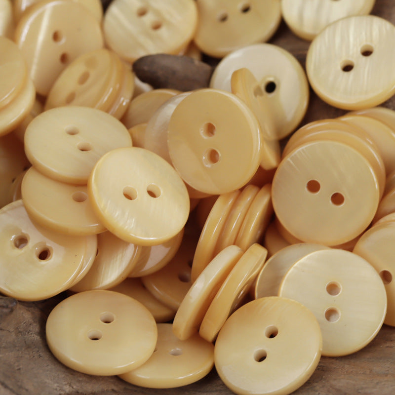 Dual Flat Two-Hole Shell Buttons for DIY Bracelets,10PCS - Lots of Buttons