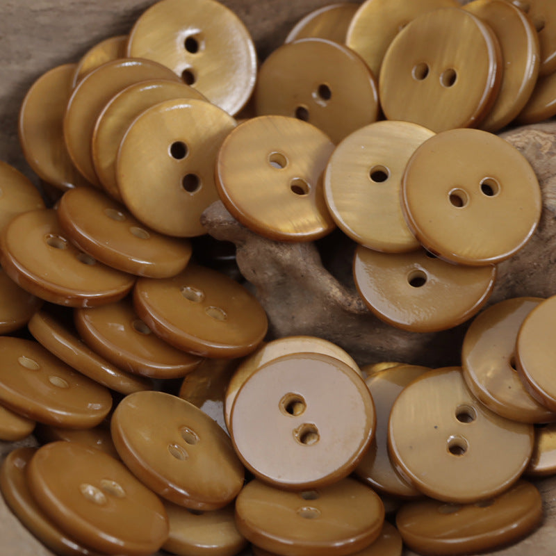 Dual Flat Two-Hole Shell Buttons for DIY Bracelets,10PCS - Lots of Buttons