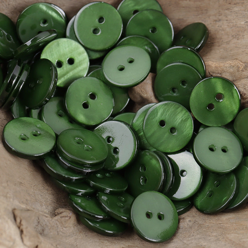 Dual Flat Two-Hole Shell Buttons for DIY Bracelets,10PCS - Lots of Buttons