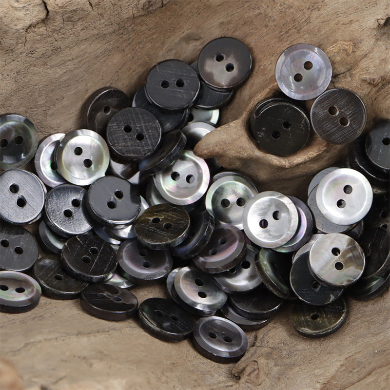 Natural Beige Shell Buttons for Wedding Haute Couture Shirts 10pcs - Lots of Buttons
