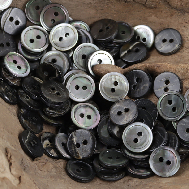 Natural Beige Shell Buttons for Wedding Haute Couture Shirts 10pcs - Lots of Buttons