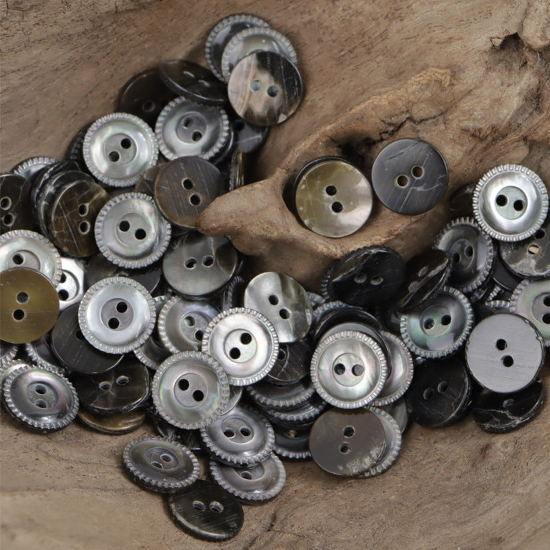 Natural Beige Shell Buttons for Wedding Haute Couture Shirts 10pcs - Lots of Buttons