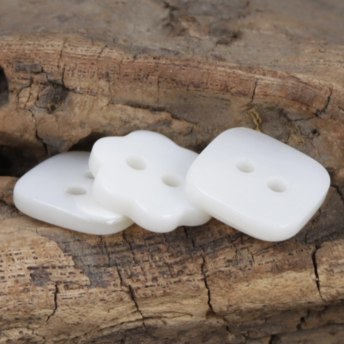 Flower Square 2 Hole Pearl Shell Buttons for Toddler Shirt Dress - Lots of Buttons