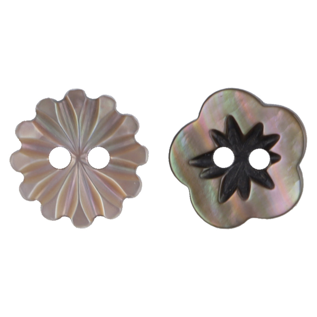 Handcrafted Snowflake Laser-Engraved Natural Shell Buttons 10pcs - Lots of Buttons