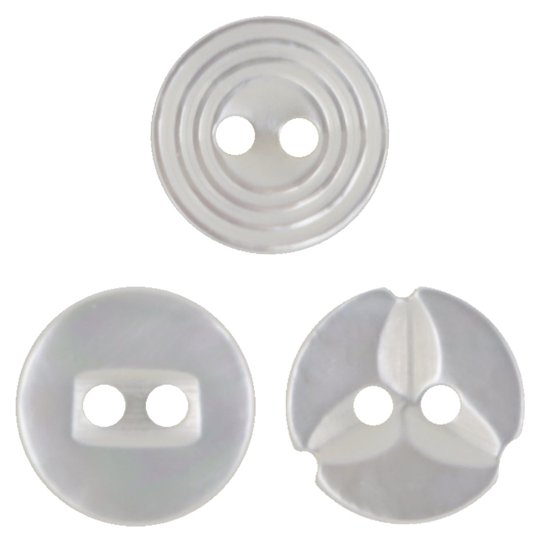 Natural White Maple Leaf-Shaped Spiral Two-Hole Shell Buttons 10PCS - Lots of Buttons