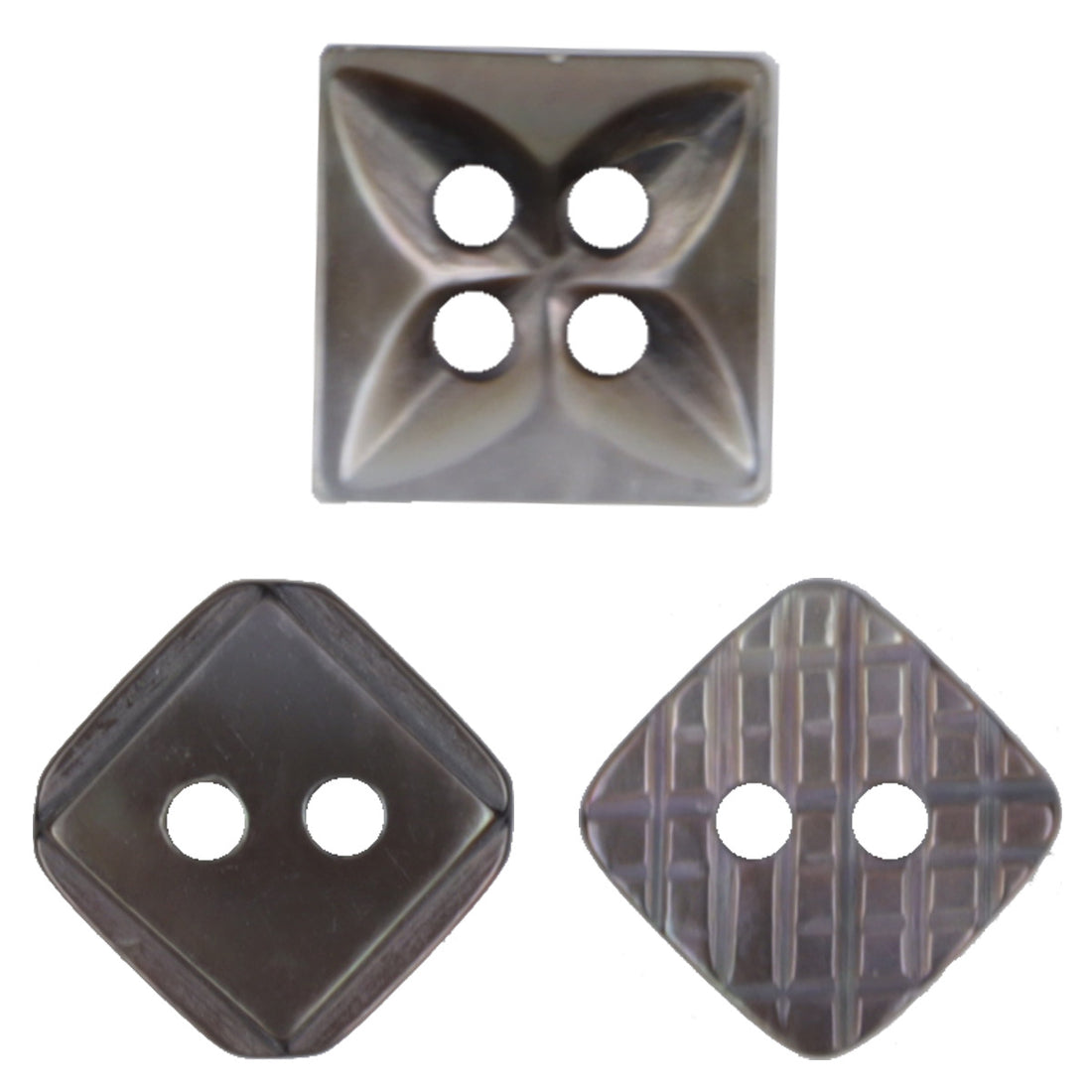 Irregular Rhombus Natural Shell Buttons for Waffle Knit Shirts Sweaters 10pcs - Lots of Buttons