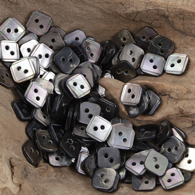 Irregular Rhombus Natural Shell Buttons for Waffle Knit Shirts Sweaters 10pcs - Lots of Buttons