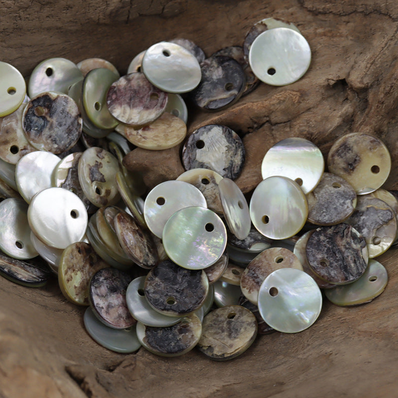 Round Single-Hole Natural Pearl Shell Button,10 Pack - Lots of Buttons