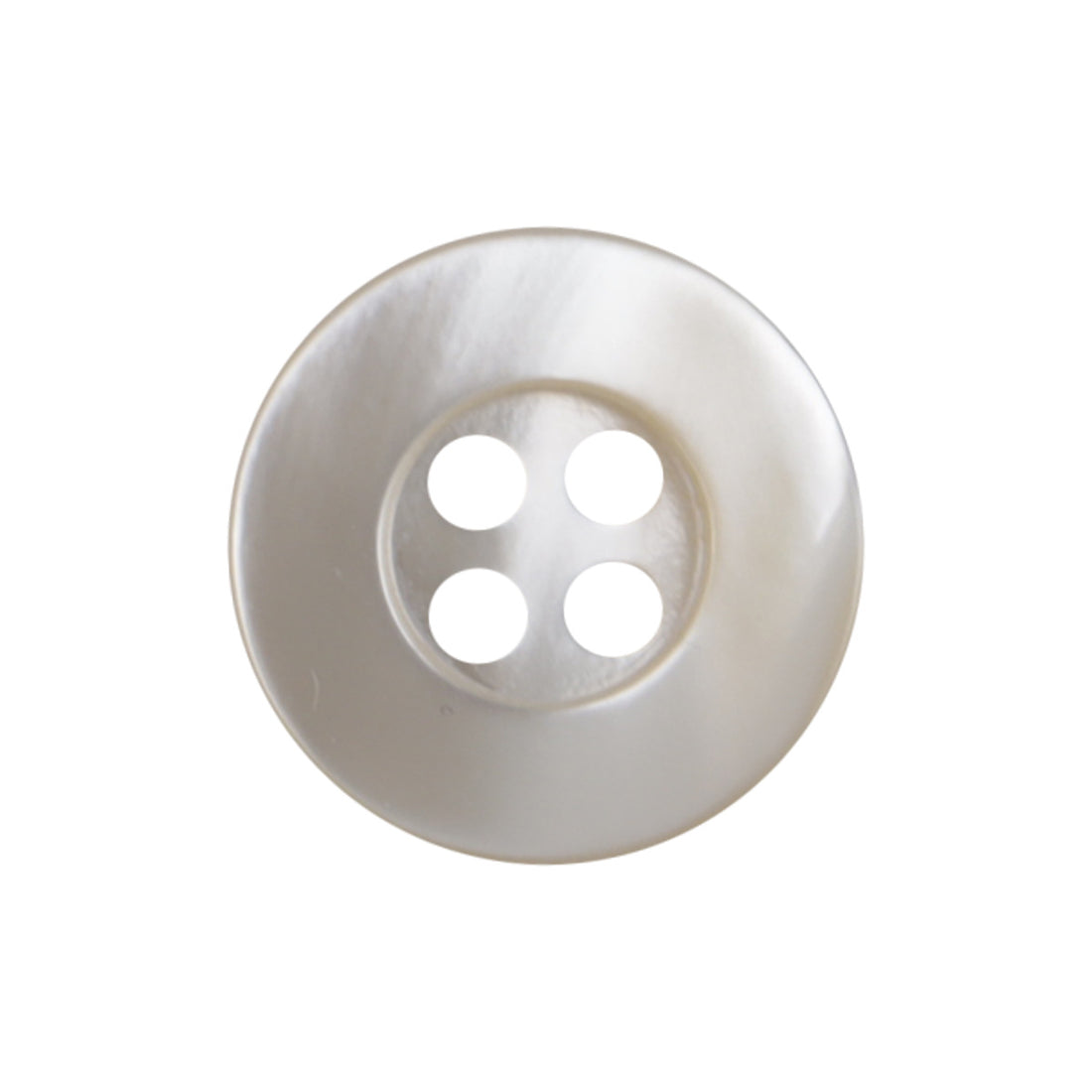 Wide-Edged Natural Beige Original Color Shell Flower Base Buttons 10pcs - Lots of Buttons