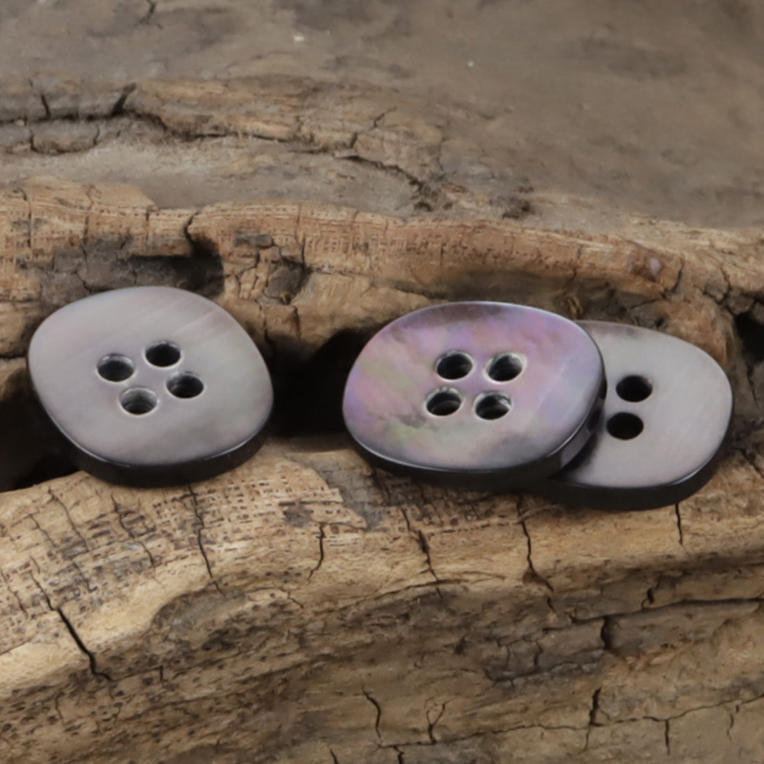 Irregular Square Natural Black Pearl Shell Buttons,10pcs - Lots of Buttons