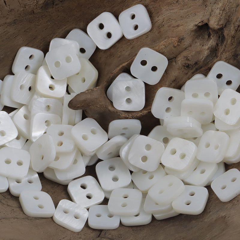 Square Heart Star Shaped Natural Shell Buttons for Children,10pcs - Lots of Buttons