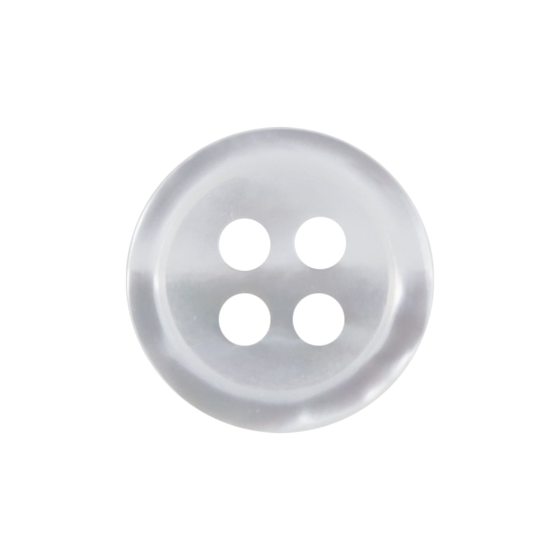 11.5MM Slim Rim Round 4-Hole White Natural Shell Buttons for Shirts 10pcs - Lots of Buttons