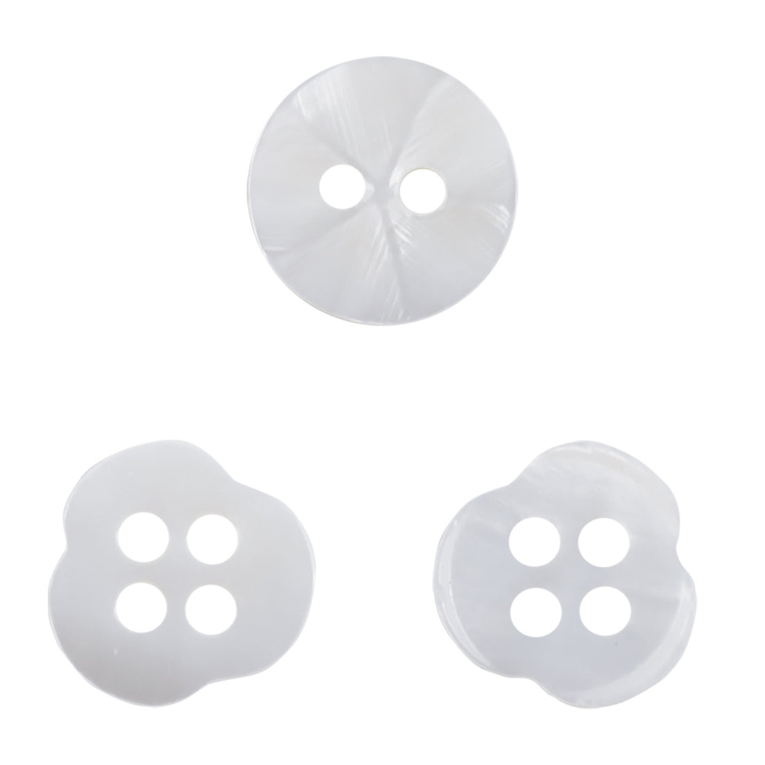 11.5mm Irregular Flower-Shaped White Shell Buttons for Shirts 10pcs - Lots of Buttons