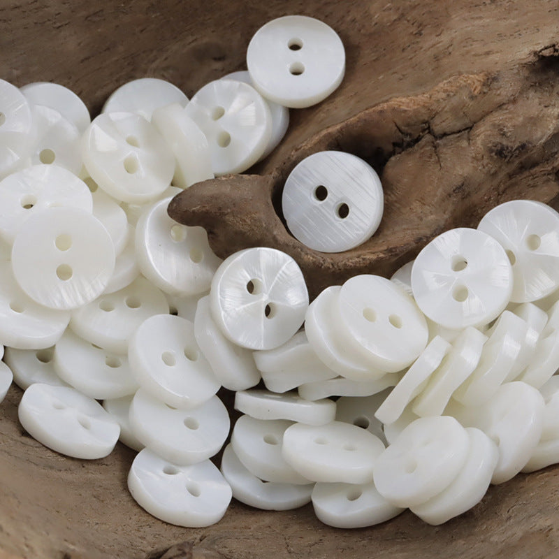 11.5mm Irregular Flower-Shaped White Shell Buttons for Shirts 10pcs - Lots of Buttons