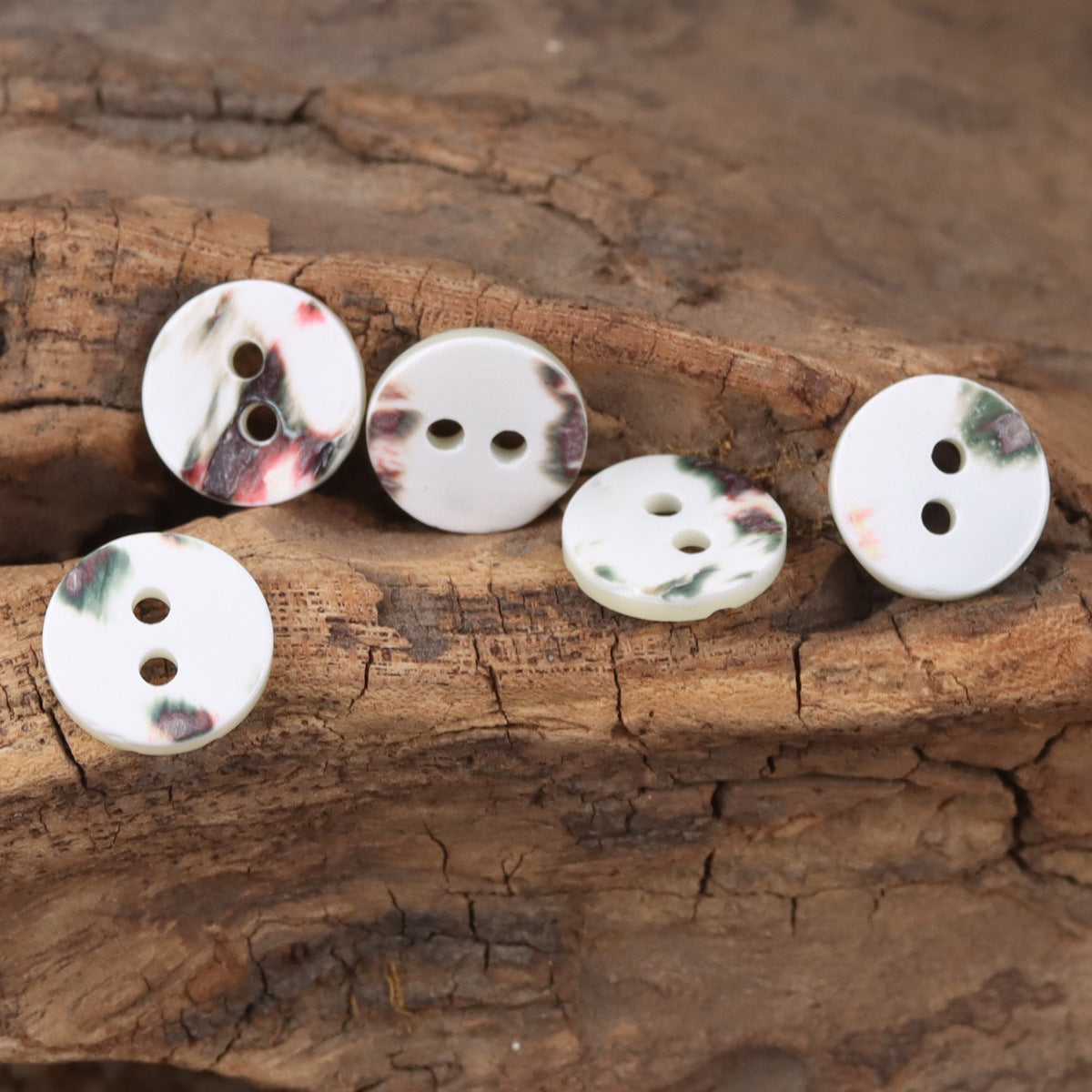 11.5mm White Natural Shell Buttons for Silk Pajamas Velvet Shirts 10pcs - Lots of Buttons