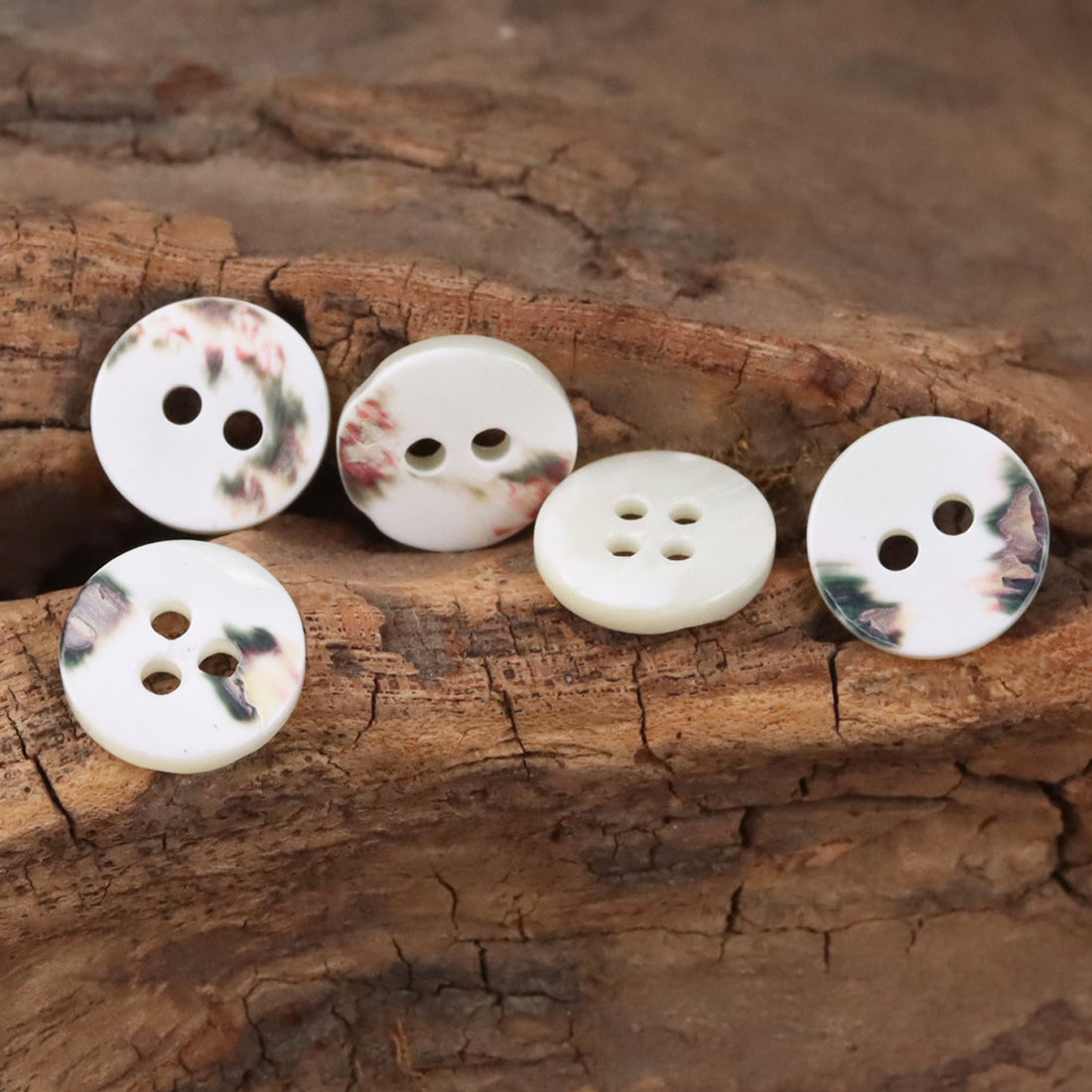11.5mm 2/3/4-Hole Natural Shell Buttons for Silk Shirts 10pcs - Lots of Buttons