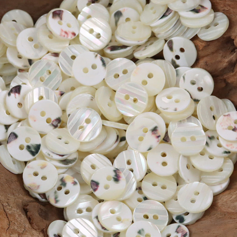 11.5mm 2/3/4-Hole Natural Shell Buttons for Silk Shirts 10pcs - Lots of Buttons