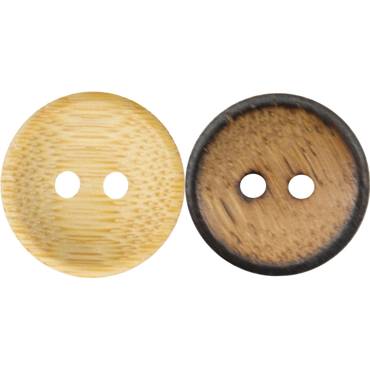 Natural Bamboo Buttons,Burnt and Distressed,10 Pack - Lots of Buttons