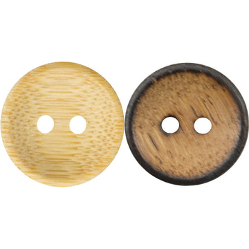 Natural Bamboo Buttons,Burnt and Distressed,10 Pack - Lots of Buttons
