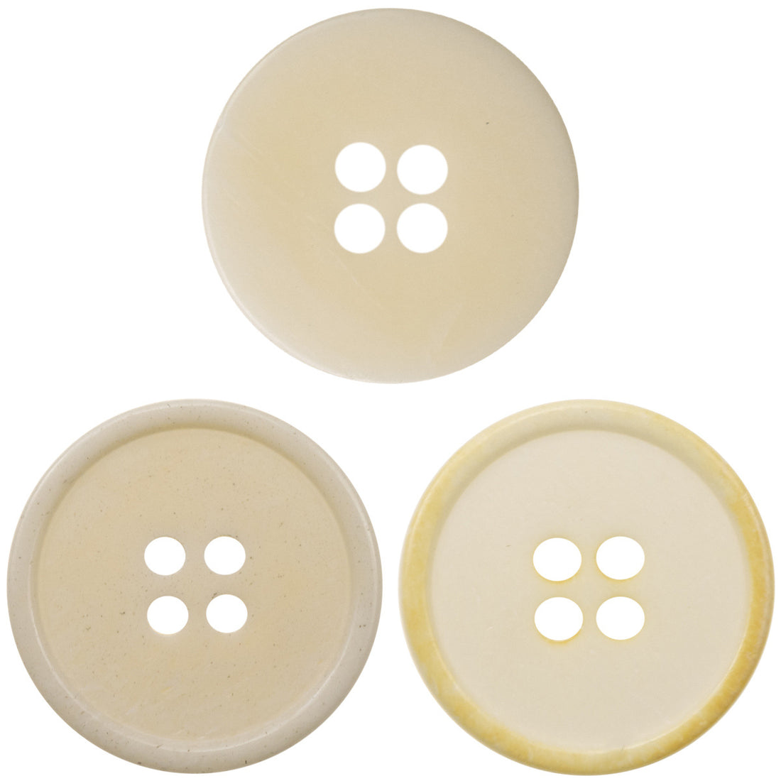 White Bovine Bone Buttons for Women's Linen Cotton Shirts 10pcs - Lots of Buttons