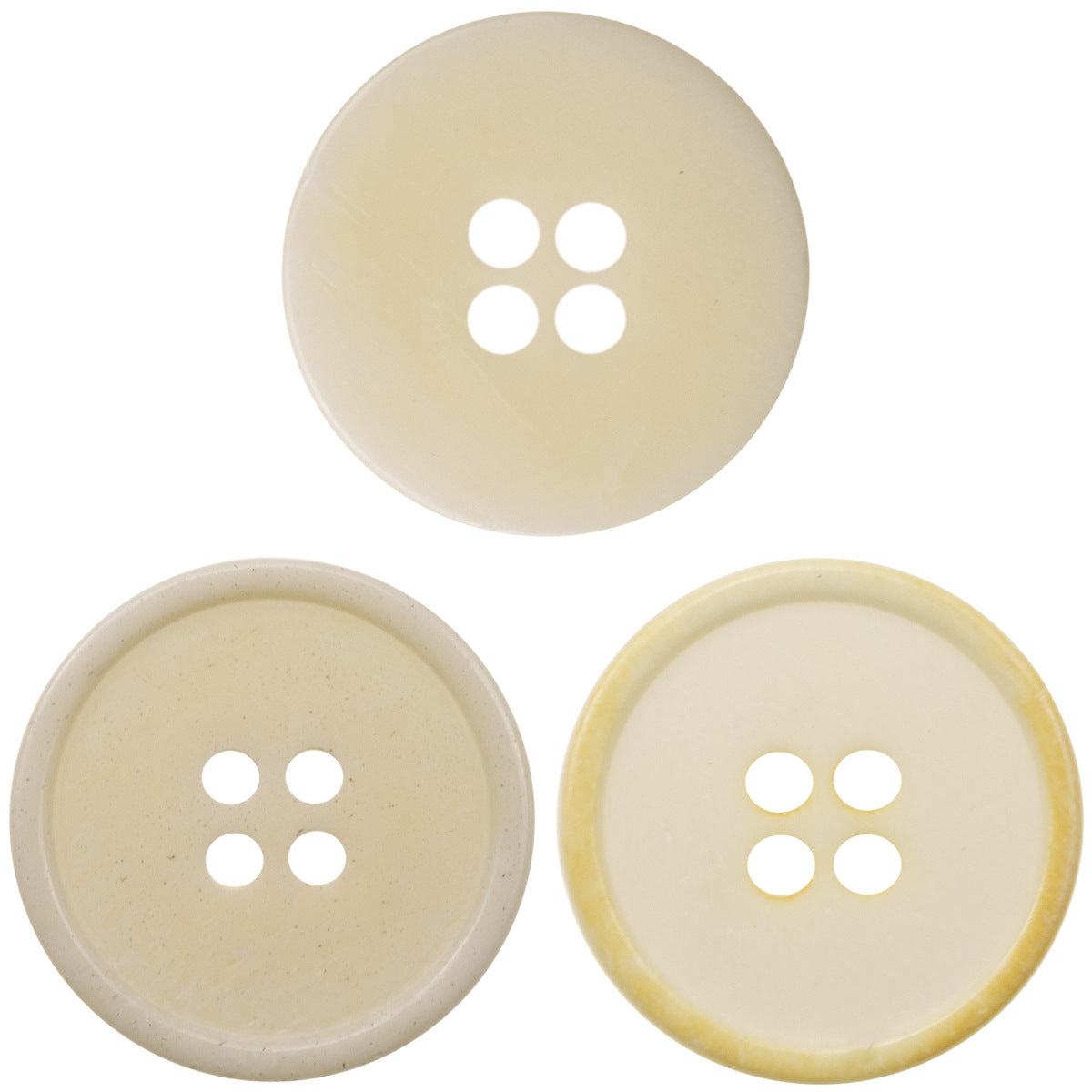 White Bovine Bone Buttons for Women's Linen Cotton Shirts 10pcs - Lots of Buttons