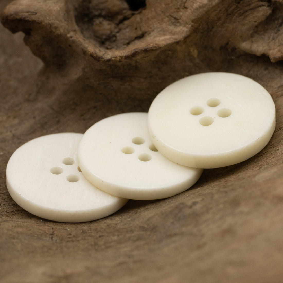 White Bovine Bone Buttons for Women's Linen Cotton Shirts 10pcs - Lots of Buttons