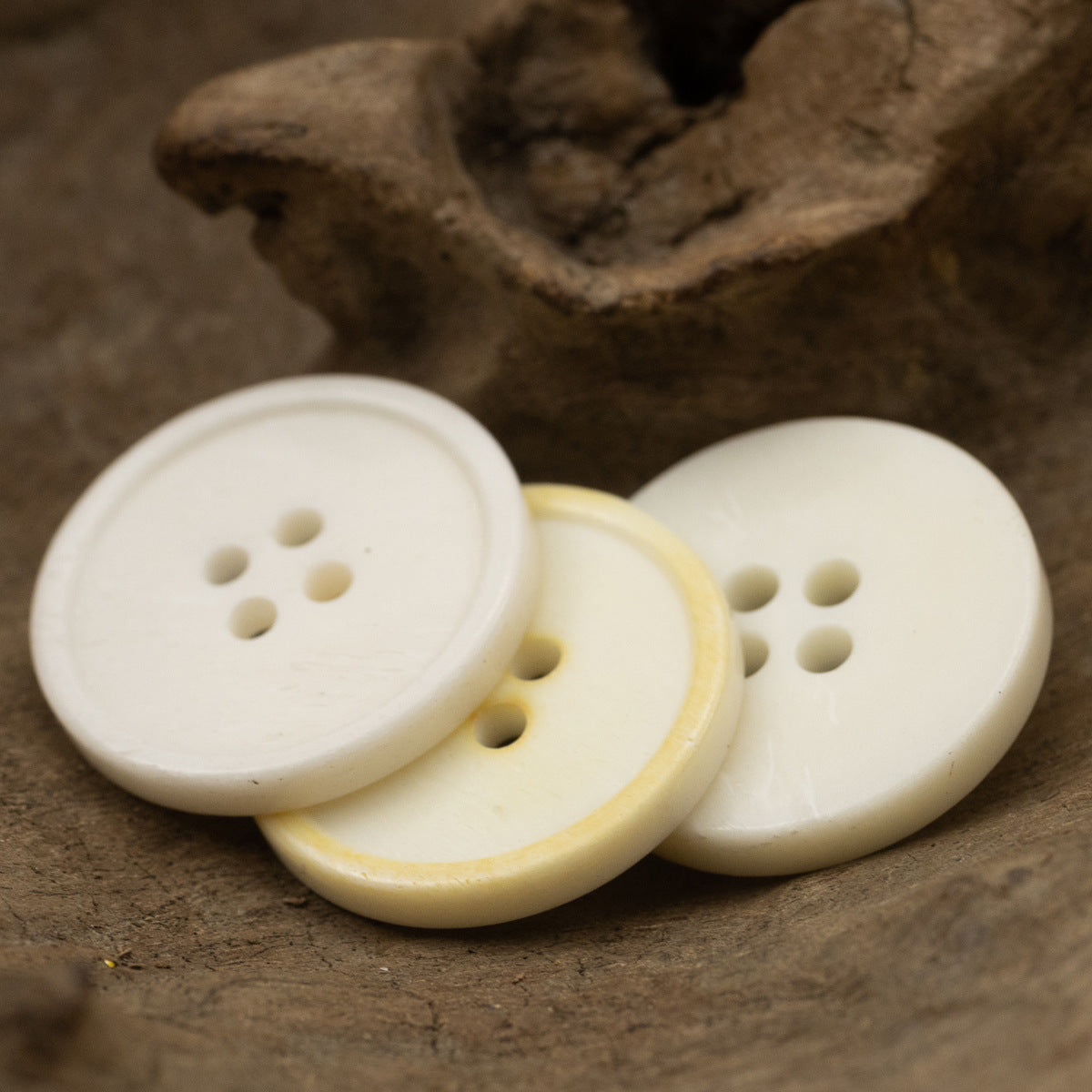 White Bovine Bone Buttons for Women's Linen Cotton Shirts 10pcs - Lots of Buttons