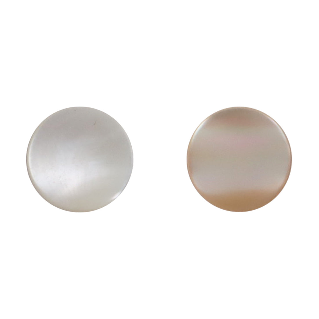 11.5mm Beige Shell Buttons with Metal Shanks for Silk Shirts 10pcs - Lots of Buttons