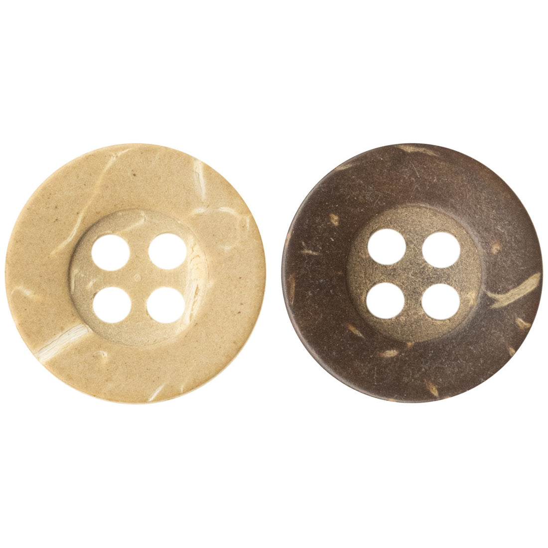 Round Coconut Shell Buttons for Kids' Clothes DIY 100pcs - Lots of Buttons